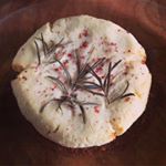 Another cute #almondfeta freshly baked from the #leftovers of making #almondmilk with #roastedgarlic #rosemary and #pinkpepper